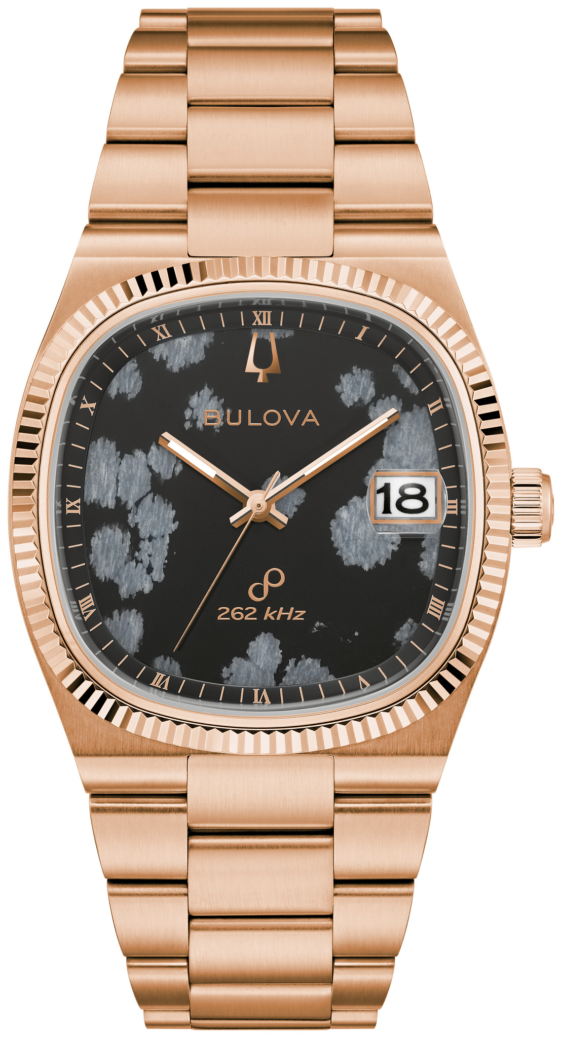 h.m08040613 さん専用Bulova Patriot 限定版 腕時計 Black Dial Stainless Steel Bracelet Super Seville 97B231